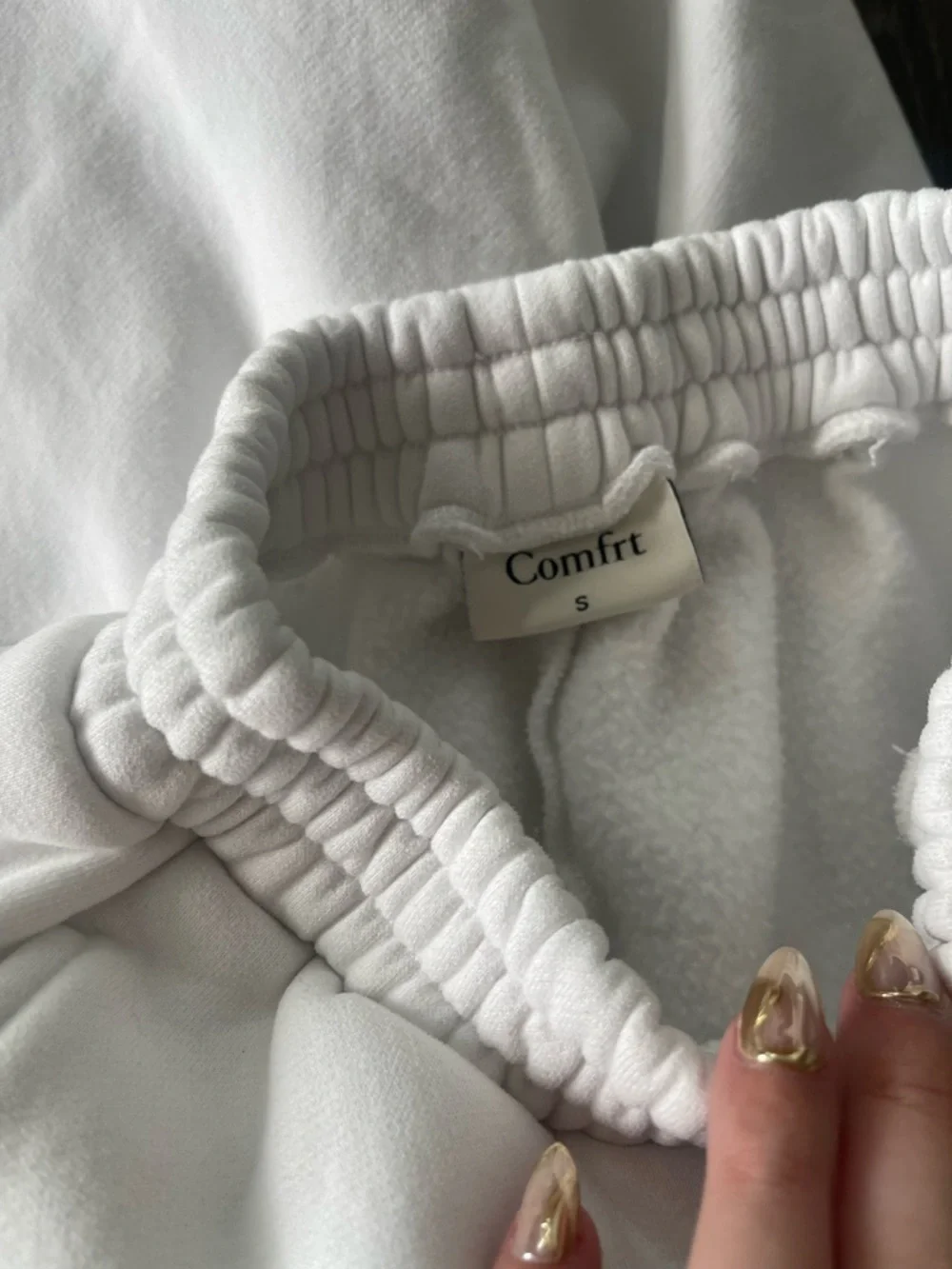 Comfrt | Girls White Cloud Full Zip Hoodie Jogger 2pc Set Loungewear Small